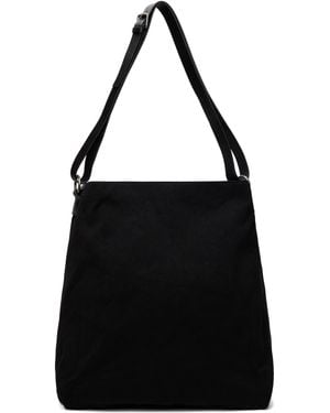 Dries Van Noten ブラック ラージ キャンバス バッグ
