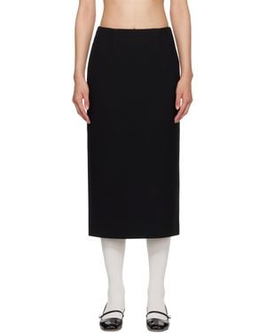 ShuShu/Tong Straight Fitted Midi Skirt - Black