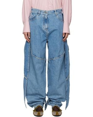 The Attico Long Jeans - Blue