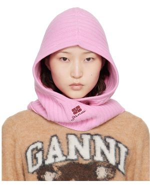 Ganni Wool Mix Balaclava - Pink