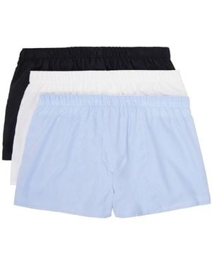 CDLP Assorted Tencel Poplin Slim Boxers Pack - Blue