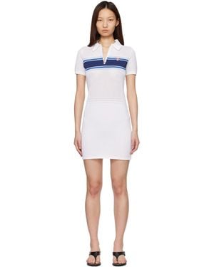 CASABLANCA Off- Striped Mesh Minidress - Black
