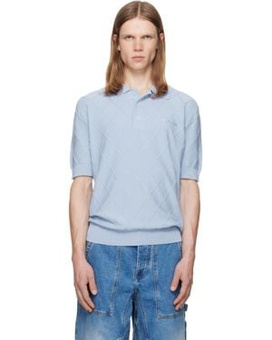 Balmain Vintage Knit Polo - Blue