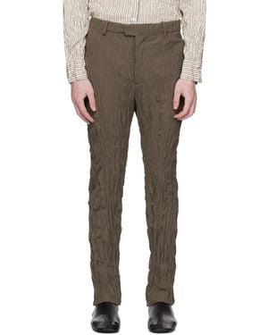 Bottega Veneta Crushed Wool Slim Trousers - Multicolour