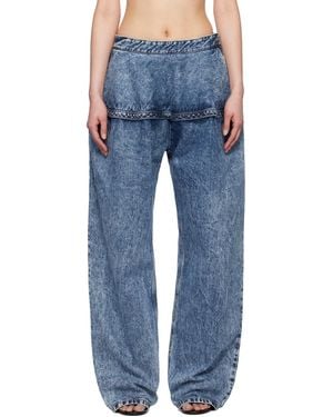 Alaïa Peplum Jeans - Blue