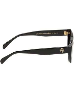 【関税込み】ANINE BING ブラック Cannes サングラス ANINE BING Cannes Sunglasses - Black