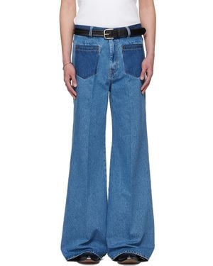 Lu'u Dan Bruce Lee X Lựu Đạn Nocturnal Flare Jeans - Blue