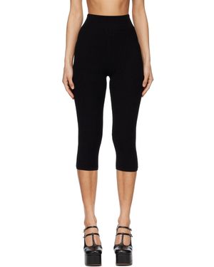 Chloé Capri Legging Stretch Knit Shorts - Black