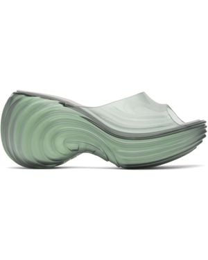 DIESEL Transparent Melissa Edition Quantum Platform Heeled Sandals - Green