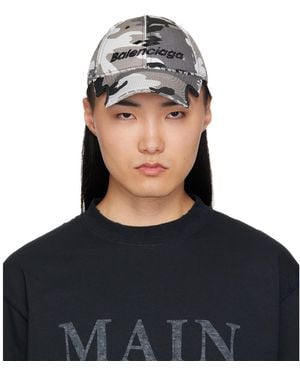 Balenciaga Camo Cotton Ripstop Cap - Blue