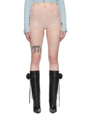 Blumarine Pink Monogram Shorts - Black