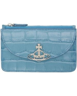 Vivienne Westwood Blue Half Moon Card Holder