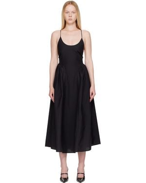 SILK LAUNDRY Dive Midi Dress - Black