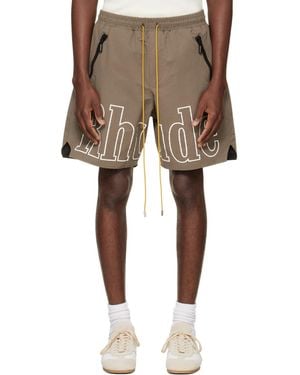 Rhude 'Rh' Logo Shorts - Natural