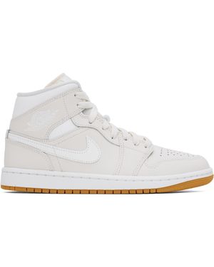 Nike オフホワイト Air Jordan 1 Mid スニーカー - ブラック