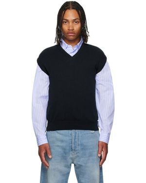 Abra Ssense Exclusive Knitted Jumper Vest - Black