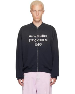 Acne Studios Washed Zip-Up Cardigan - Blue