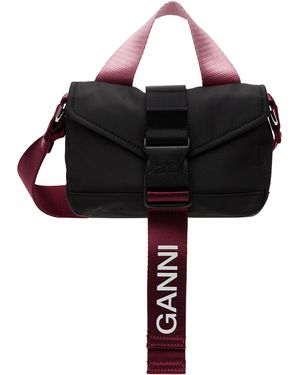 Ganni Tech Mini Satchel Bag - Black