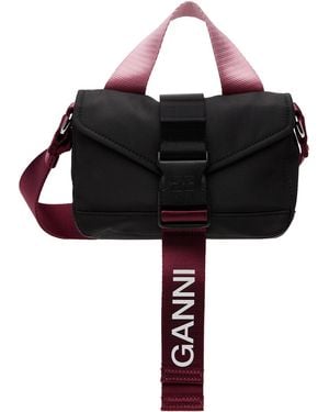 Ganni Tech Mini Satchel Bag - Black