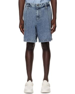 WOOYOUNGMI Faded Denim Shorts - Blue