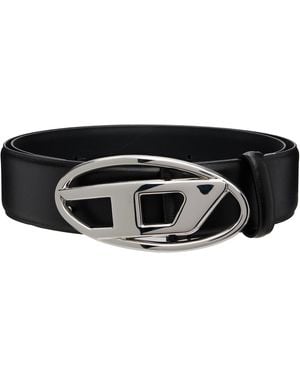 DIESEL 4Cm Leather Belt - Black