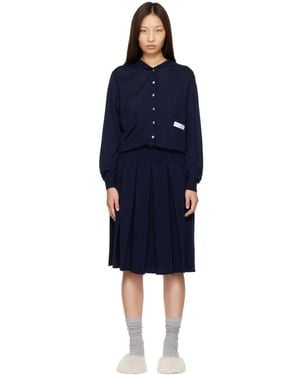 Sandy Liang Shortcake Knit Midi Dress - Blue