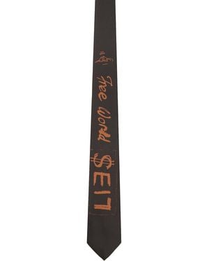 Vivienne Westwood 7Cm 'Free World' Tie - Black