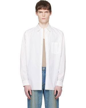 Ssstein Suvin Cotton Oversized Regular Collar Shirt - White