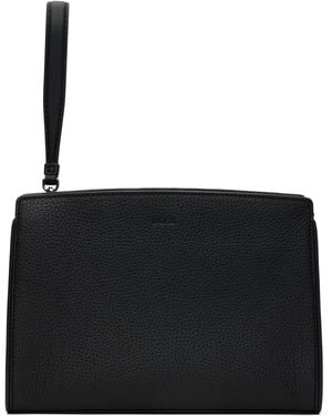 BOSS Pebble-Grained Leather Pouch - Black