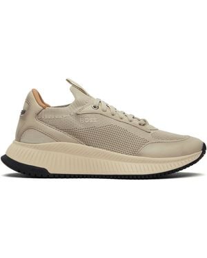BOSS Ttnm Evo Knitted Upper Trainers - Black