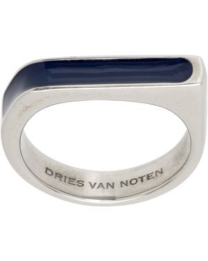 Dries Van Noten Enamelled Ring - Blue