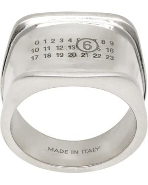 MM6 by Maison Margiela Signet Ring - Metallic