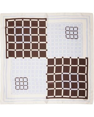 Rag & Bone Off- & Pop Geo Silk Scarf - White