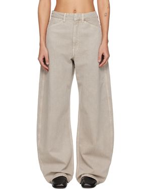 Lemaire High Waisted Curved Jeans - Natural