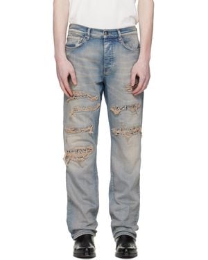 Amiri Snake Stud Slim Jeans - Blue