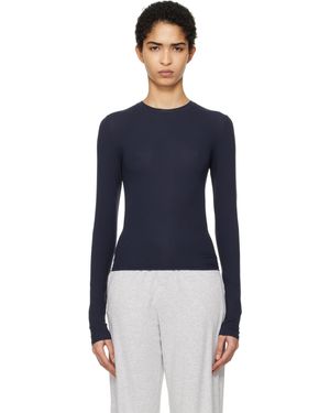 Skims T-Shirt À Manches Longues Bleu Marine