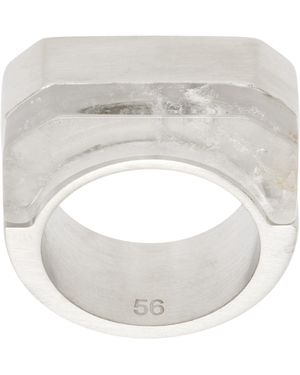 Rick Owens Double Crystal Hollywood Ring - White