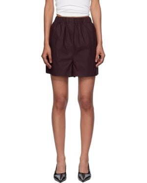 Frankie Shop パープル Lui オーガニックコットン ボクサー ショートパンツ - レッド