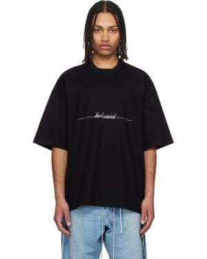 Mastermind Japan ブラック Heartbeat ロゴ ボクシー Tシャツ