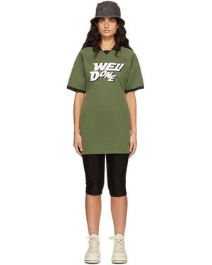 we11done Polyester Raglan Mini Dress - Multicolor