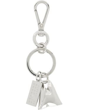 MM6 by Maison Margiela 'Triangle Tote' Keychain - Metallic