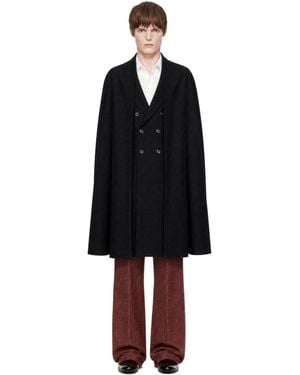 Dries Van Noten Wool Twill Coat - Black