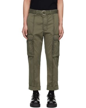 Balmain Tailored Slouch Cotton Cargo Trousers - Green