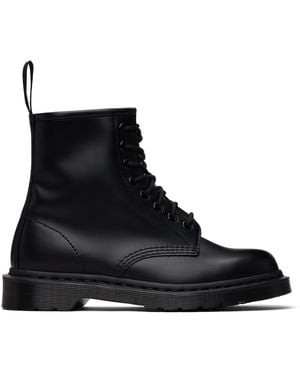 Dr. Martens Bottes 1460 Noires En Cuir Lisse À Laçage