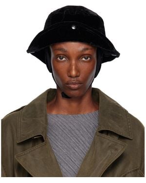 OPEN YY Detachable Ear Flap Bucket Hat - Black