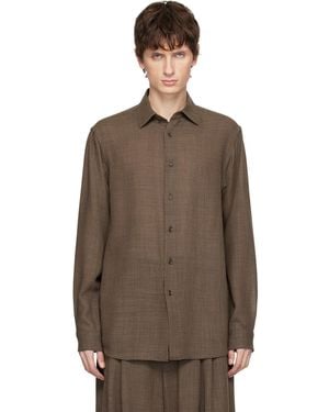 SOSHIOTSUKI Manica Camicia Dress Shirt - Brown