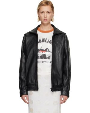 Conner Ives Batwing Leather Jacket - Black