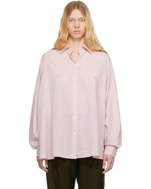 Dries Van Noten ピンク ストライプ コクーン シャツ