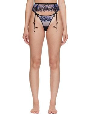 Agent Provocateur Lindie Suspender Garter Belt - Blue