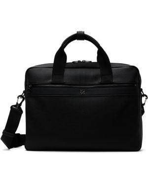HUGO Logo Hardware Faux-Leather Briefcase - Black